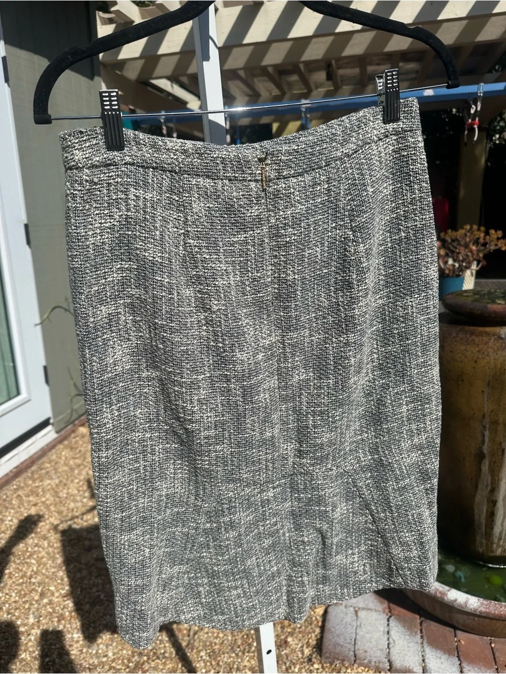Tory Burch Gray Tweed Pencil Skirt